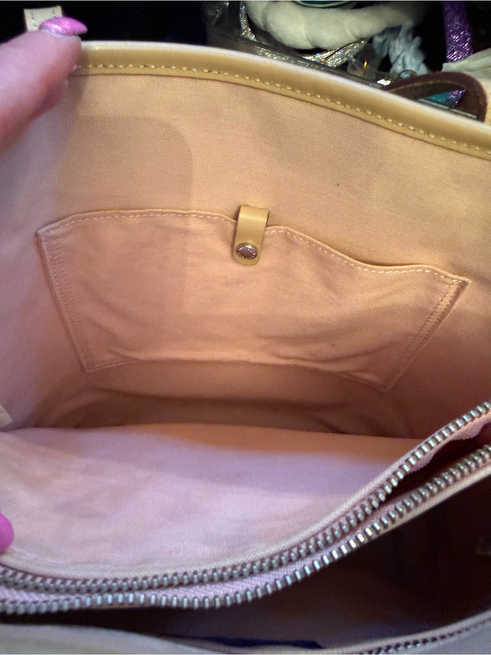 Burberry Brown Plaid Tote with Tan Leather Trim - Picture 12 of 12